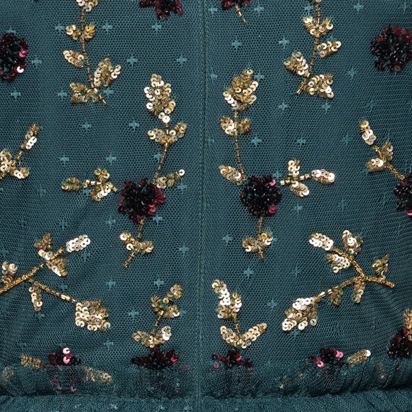 Ivy City Co Teal Floral Midi Dress - Picture 5 of 7